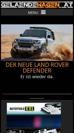 Vorschau der mobilen Webseite gelaendewagen.at, Gelaendewagen.at und Allradnews.at
