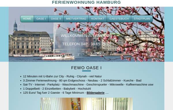 Vorschau von hamburg-ferienwohnung.com, Ferienwohnung Hamburg