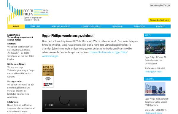 Vorschau von www.eggerphilips.ch, Egger, Philips und Partner AG