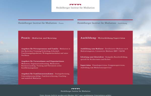 Vorschau von www.mediation-heidelberg.de, Heidelberger Institut für Mediation
