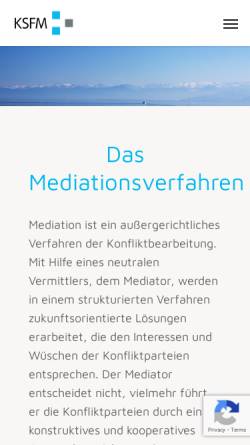 Vorschau der mobilen Webseite www.ksfm.de, Konstanzer Schule für Mediation - Dr. Elke Müller