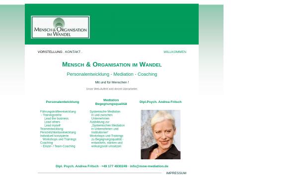 Vorschau von www.mow-mediation.de, Mensch und Organisation im Wandel