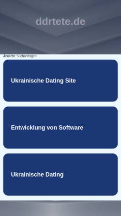 Vorschau der mobilen Webseite ddrtete.de, DDR-Spielzeug und Modelleisenbahnen