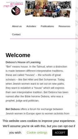 Vorschau der mobilen Webseite www.bet-debora.de, Familienleben im frühen Israel