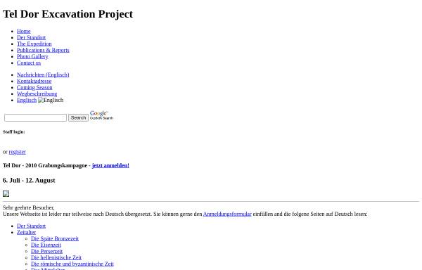 Vorschau von dor.huji.ac.il, Tel Dor Projekt
