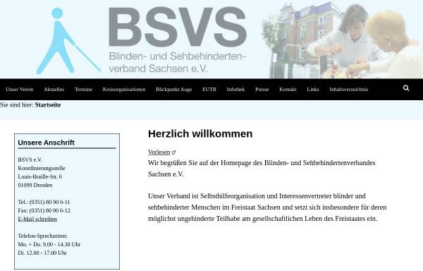 Vorschau von www.bsv-sachsen.de, Blinden-und-Sehbehinderten-Verband Sachsen e. V.