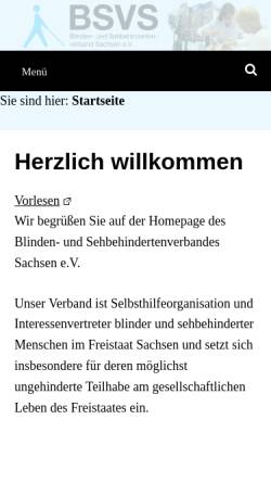 Vorschau der mobilen Webseite www.bsv-sachsen.de, Blinden-und-Sehbehinderten-Verband Sachsen e. V.