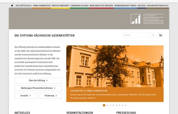 Vorschau von www.stsg.de, Stiftung Sächsische Gedenkstätten