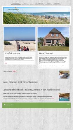 Vorschau der mobilen Webseite www.amrum-duenental.de, Haus Dünental