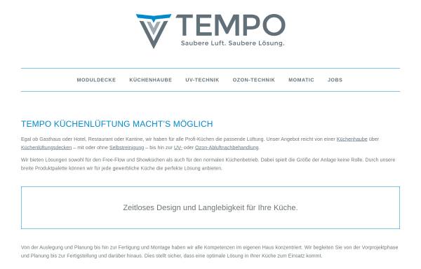 Vorschau von www.tempo-luft.com, Tempo Luft- und Wassertechnik Ges. mbH