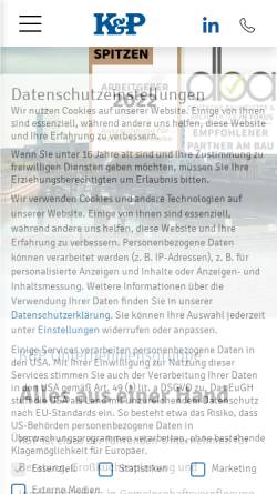 Vorschau der mobilen Webseite www.kup-consult.de, K&P Consulting GmbH