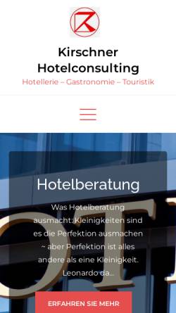 Vorschau der mobilen Webseite www.kirschner-hotelconsult.de, Udo F. Kirschner Hotelconsulting
