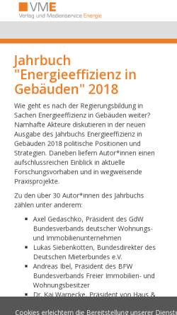Vorschau der mobilen Webseite vme-energieverlag.de, Verlag und Medienservice Energie