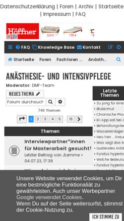 Vorschau der mobilen Webseite www.anint.de, AnInt.de: Portal für die Anästhesie- und Intensivpflege