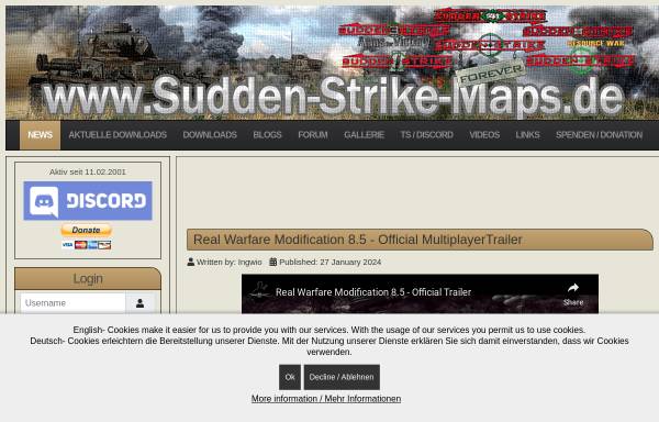 Vorschau von www.sudden-strike-maps.de, Sudden-Strike-Maps