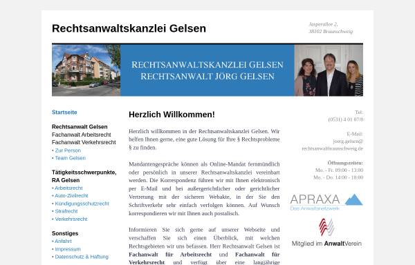 Vorschau von www.rechtsanwalt-gelsen.de, Sozietät Gelsen/Igelbusch