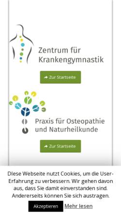 Vorschau der mobilen Webseite www.zfk-fulda.de, Zentrum für Krankengymnastik Fulda