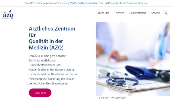 Vorschau von www.aezq.de, Ärztliches Zentrum für Qualität in der Medizin