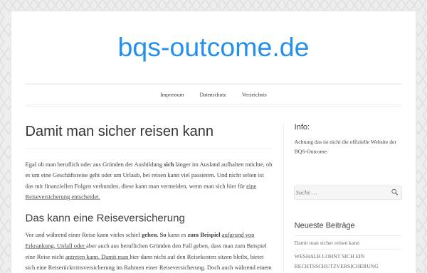 Vorschau von www.bqs-outcome.de, BQS-Outcome