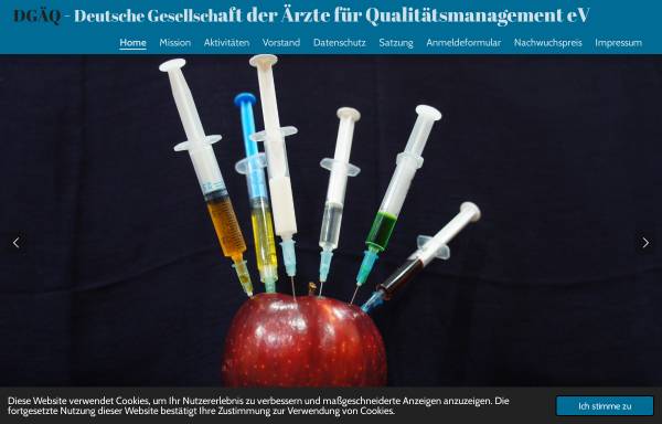Vorschau von www.dgaeq.de, Deutsche Gesellschaft der Ärzte für Qualitätsmanagement (DGÄQ)