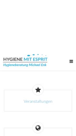 Vorschau der mobilen Webseite www.enk-hygiene.de, Hygieneberatung Michael Enk