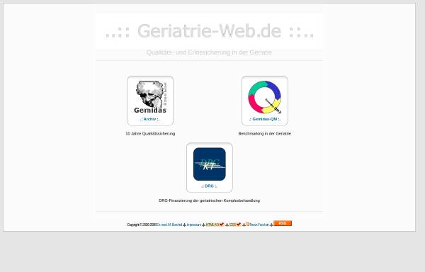 Vorschau von www.geriatrie-web.de, Qualitäts- und Erlössicherung in der Geriatrie