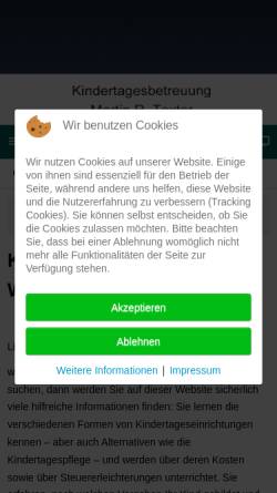 Vorschau der mobilen Webseite www.kindertagesbetreuung.de, Kindertagesbetreuung