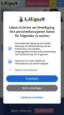 Vorschau der mobilen Webseite www.liliput.ch, Liliput