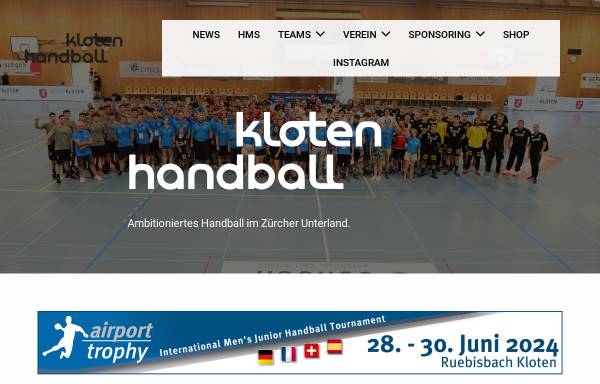 Vorschau von www.klotenhandball.ch, Kloten Handball