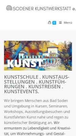 Vorschau der mobilen Webseite www.sodener-kunstwerkstatt.de, Sodener Kunstwerkstatt e.V.