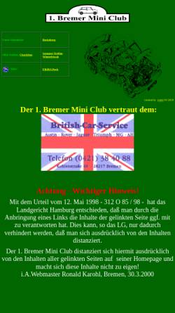 Vorschau der mobilen Webseite www.minipuck.de, 1. Bremer Mini Club