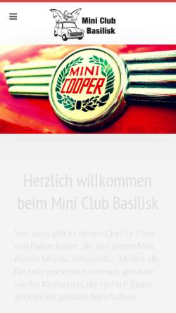 Vorschau der mobilen Webseite www.mcbasilisk.ch, Mini-Club Basilisk