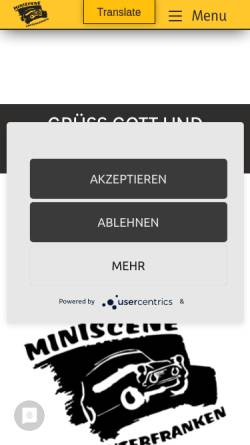 Vorschau der mobilen Webseite www.miniscene-unterfranken.de, Miniscene Unterfranken