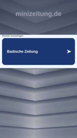 Vorschau der mobilen Webseite www.minizeitung.de, MiniZeitung