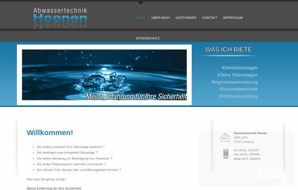 Vorschau von heenen.com, Abwassertechnik Heenen, Inh. Christian Heenen