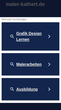 Vorschau der mobilen Webseite www.maler-kathert.de, Kathert Malereibetrieb GmbH und Raumgestaltung