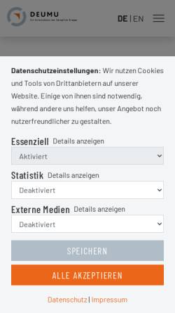 Vorschau der mobilen Webseite www.deumu.de, DeuMU Deutsche Erz- und Metall-Union GmbH