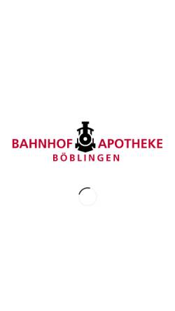 Vorschau der mobilen Webseite www.bahnhofapotheke-bb.de, Bahnhof Apotheke