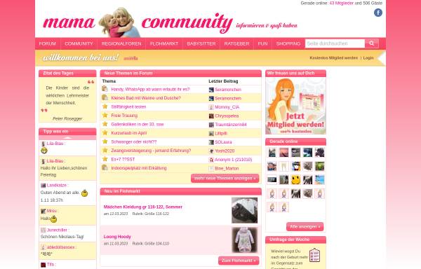 Vorschau von www.mamacommunity.de, Mamacommunity