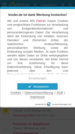 Vorschau der mobilen Webseite umstandsforum.de, Umstandsforum