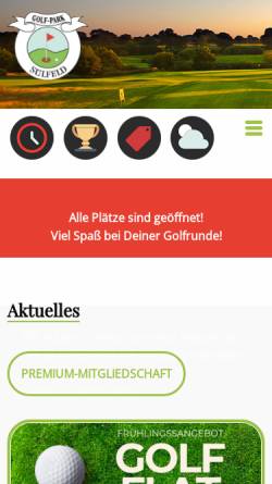 Vorschau der mobilen Webseite golf-suelfeld.de, Golf-Club Sülfeld