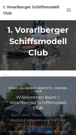 Vorschau der mobilen Webseite www.1vsmc.at, 1. Vorarlberger Schiffsmodellclub