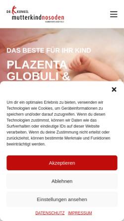 Vorschau der mobilen Webseite www.plazentanosoden.de, Autonosoden