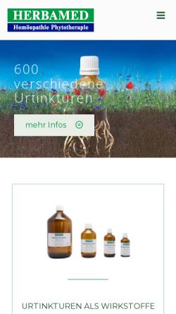 Vorschau der mobilen Webseite www.herbamed.ch, Herbamed AG