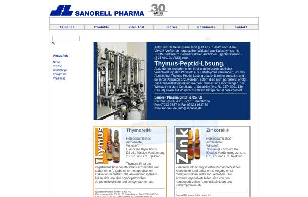 Vorschau von www.sanorell.de, Sanorell Pharma GmbH und Co