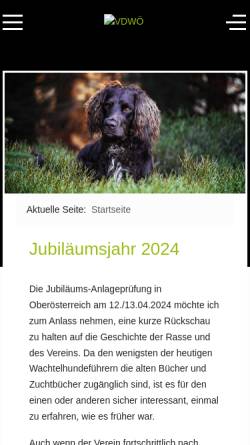 Vorschau der mobilen Webseite www.wachtelhunde.at, Verein für Deutsche Wachtelhunde in Österreich