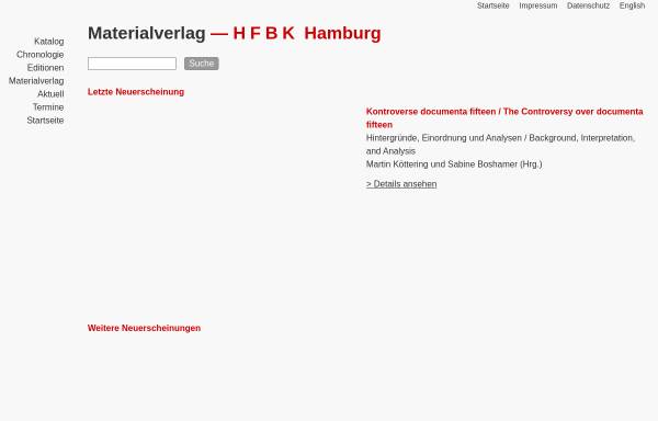 Vorschau von material-verlag.hfbk-hamburg.de, Material Verlag