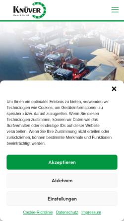 Vorschau der mobilen Webseite knuever-recycling.de, Knüver GmbH & Co. KG