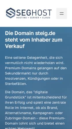 Vorschau der mobilen Webseite www.steig.de, Studiengruppe Entwicklungsprobleme der Industriegesellschaft (STEIG) e.V.