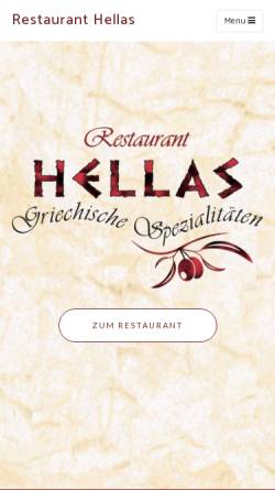 Vorschau der mobilen Webseite www.hellas-ulmet.de, Griechisches Restaurant Hellas